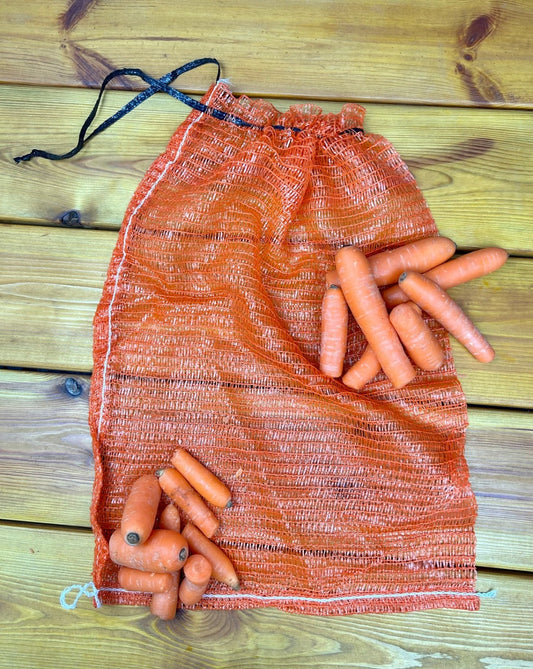 46x59cm Orange 12.5kg Carrot Net Bags