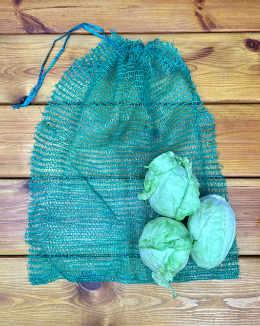 55x76cm Pea Green 25kg Cabbage Net Bags